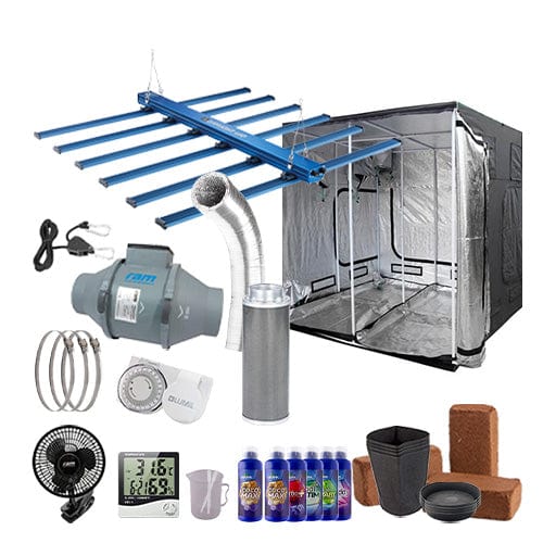 Maxibright Daylight 660W LED Complete Grow Kit - 2.4m x 2.4m Hobby / Coco / Basic Add Ons - London Grow