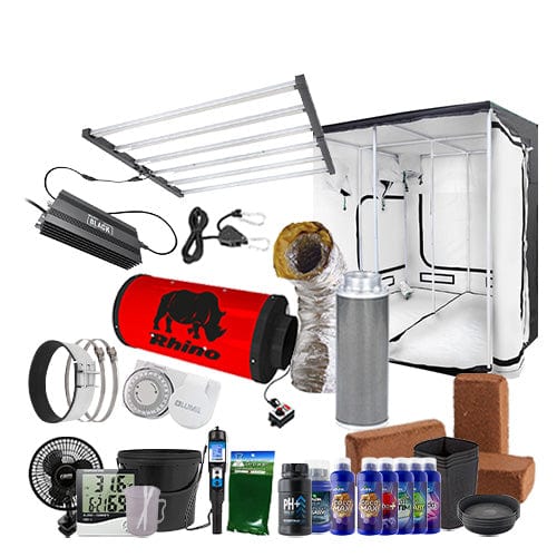 LUMii Black 720W LED Complete Grow Kit - 2.4m x 2.4m Professional / Coco / Complete Add Ons - London Grow