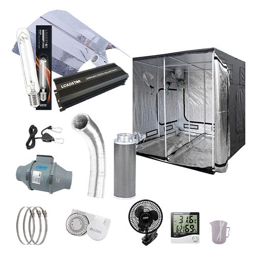 Loadstar 600W HPS Complete Grow Kit - 2.4m x 2.4m Hobby / None / Basic Add Ons - London Grow