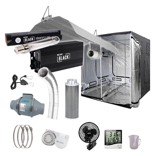 LUMii Black 600W HPS Complete Grow Kit - 2.4m x 2.4m Hobby / None / Basic Add Ons - London Grow