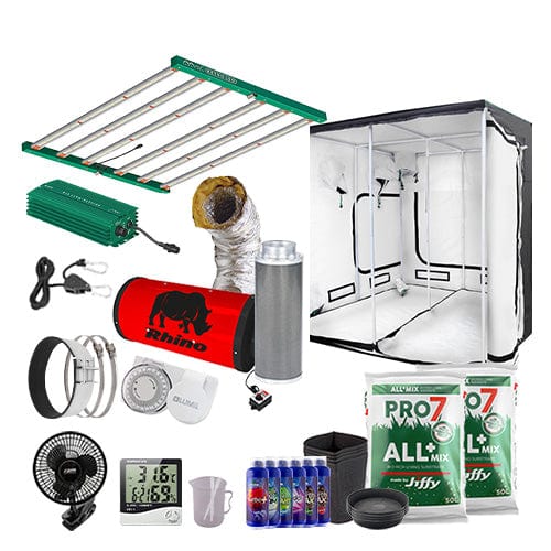 Adjusta-Watt 720W LED Complete Grow Kit - 2.4m x 2.4m Professional / Soil / Basic Add Ons - London Grow