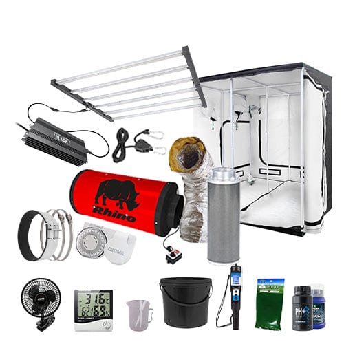 LUMii Black 720W LED Complete Grow Kit - 2.4m x 2.4m Professional / None / Complete Add Ons - London Grow