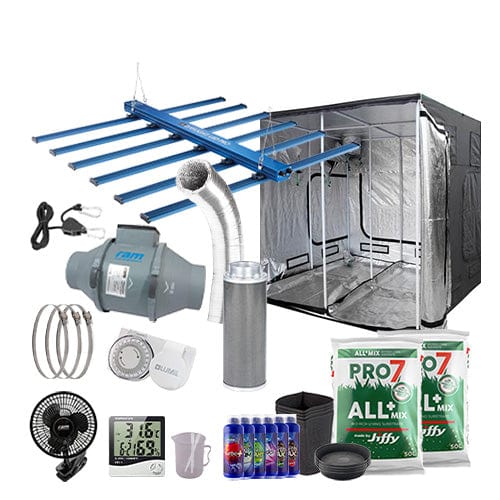 Maxibright Daylight 660W Pro LED Complete Grow Kit - 2.4m x 2.4m Hobby / Soil / Basic Add Ons - London Grow