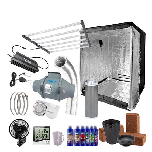 LUMii Black LED 720W Complete Grow Kit - 1.5m2 Hobby / Coco / Basic Add Ons - London Grow