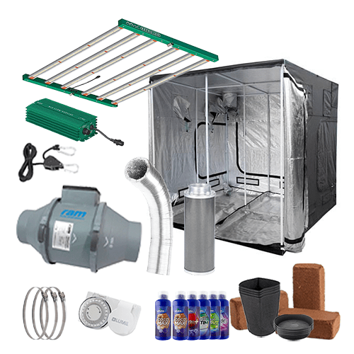 Adjusta-Watt 720W LED Complete Grow Kit - 2.4m x 2.4m Hobby / Coco / None - London Grow