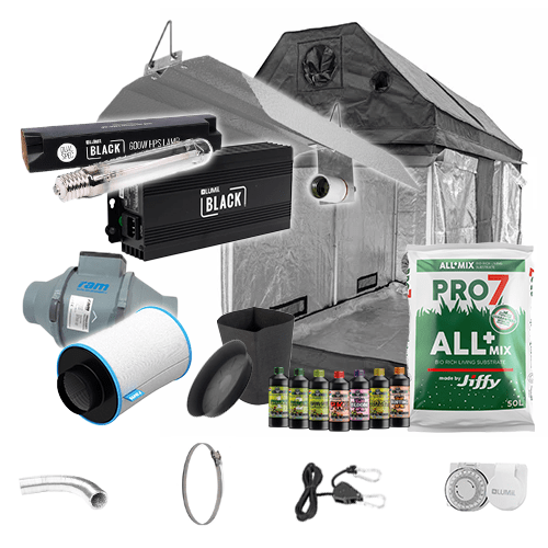 LUMii Black HPS Complete Grow Kit for Loft - 2.4m x 1.2m Non Silenced / Yes / None - London Grow
