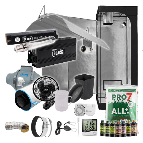 LUMii Black HPS Complete Grow Kit - 0.6m2 Silenced / Yes / Basic Add Ons - London Grow