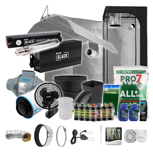 LUMii Black HPS Complete Grow Kit - 0.6m2 Silenced / Yes / Complete Add Ons - London Grow