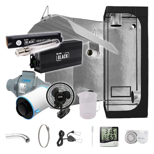 LUMii Black HPS Complete Grow Kit - 0.6m2 Non Silenced / No / Basic Add Ons - London Grow