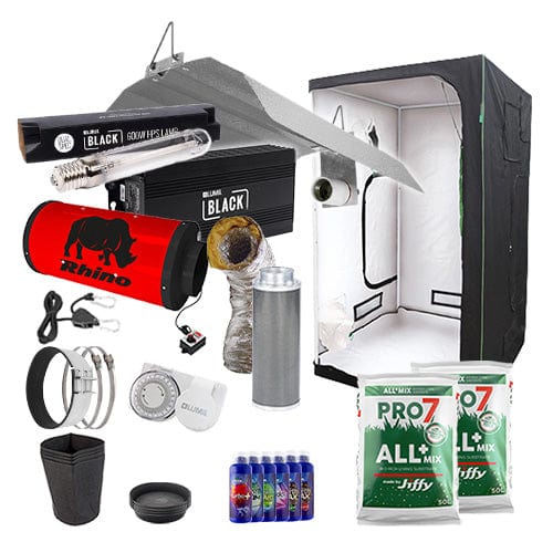 LUMii Black HPS Complete Grow Kit - 1.2m2 Professional / Soil / None - London Grow
