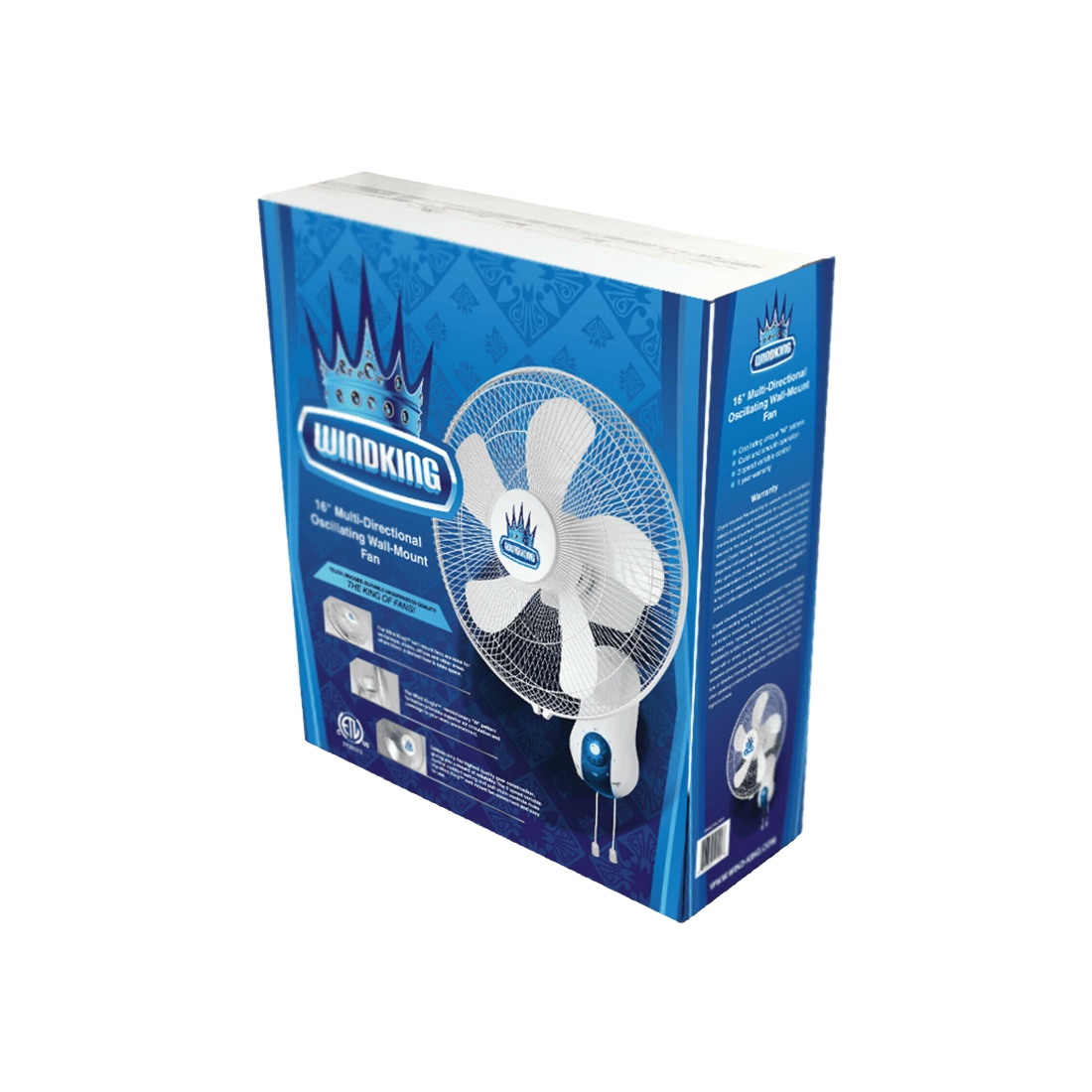 Wind King Wall Mounted Oscillating Fan (16")