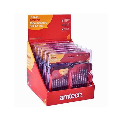 Amtech Drill Masonry Bit 15pc Set - London Grow