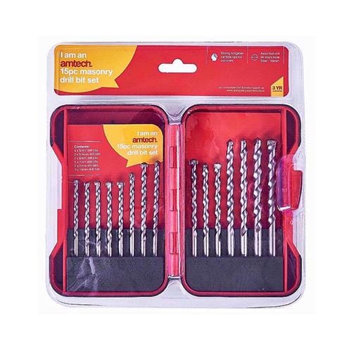 Amtech Drill Masonry Bit 15pc Set - London Grow
