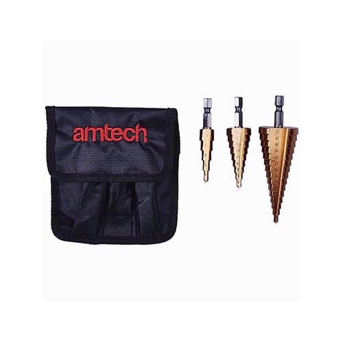 Amtech Step Drill Set - High Speed Steel 3pc Large - London Grow