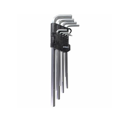 Amtech Extra Long Metrix Hex Key Set 9pc - London Grow