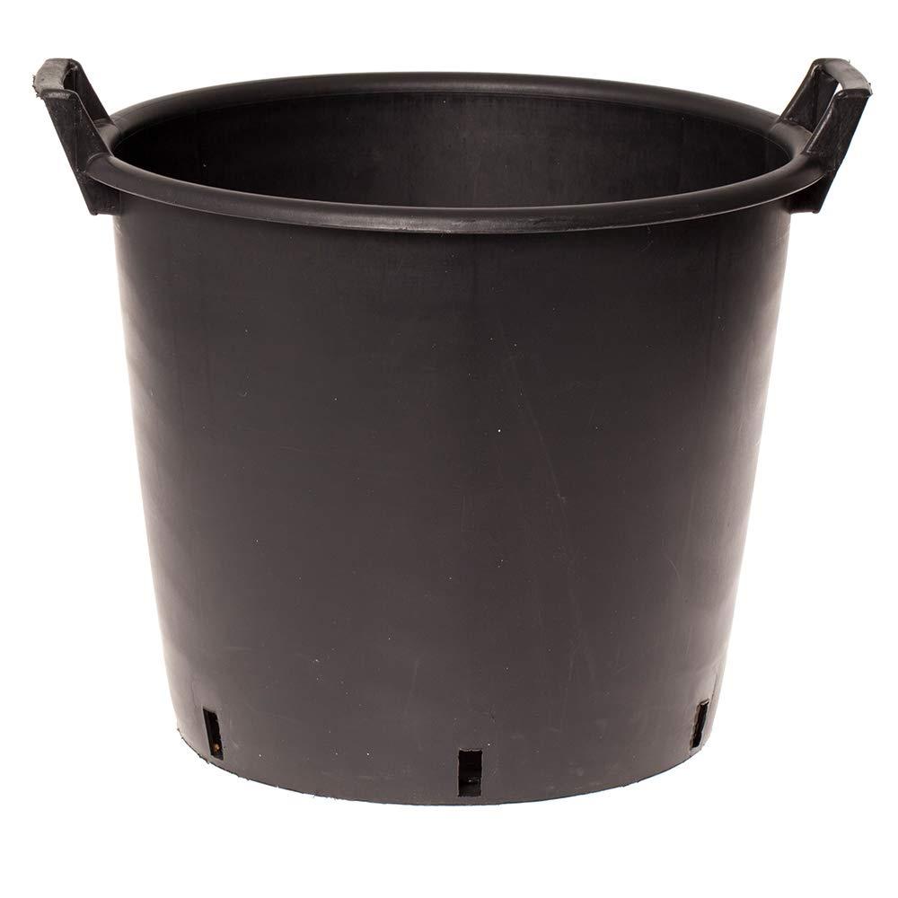 Round Plastic Pot with Handles - London Grow