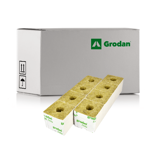 Grodan Rockwool Cubes 75mm - Small Hole / Full Box (384 Cubes) - London Grow