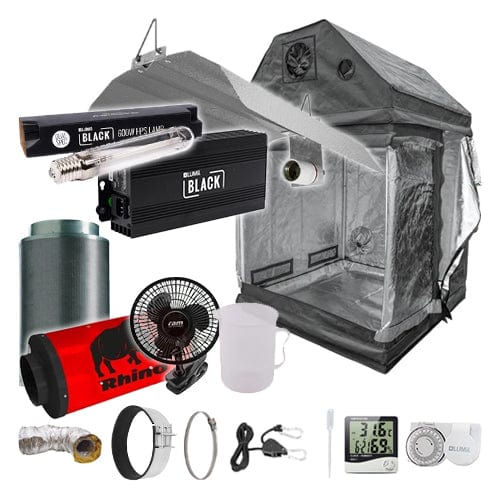 LUMii Black HPS Complete Grow Kit for Loft - 1.2m2 Silenced / No / Basic Add Ons - London Grow