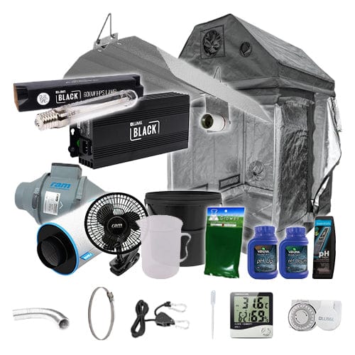 LUMii Black HPS Complete Grow Kit for Loft - 1.2m2 Non Silenced / No / Complete Add Ons - London Grow