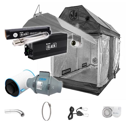 LUMii Black HPS Complete Grow Kit for Loft - 2.4m x 1.2m Non Silenced / No / None - London Grow