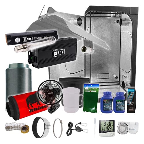 LUMii Black HPS Complete Grow Kit - 1m2 Silenced / No / Complete Add Ons - London Grow