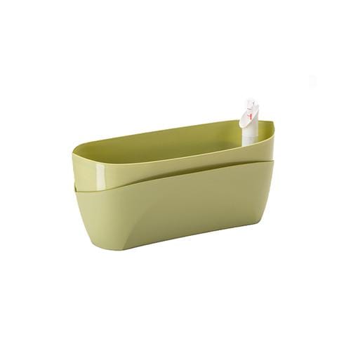 Plastia Self Watering Flower Box Doppio Green - London Grow