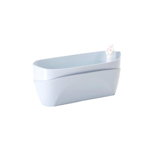 Plastia Self Watering Flower Box Doppio Grey - London Grow