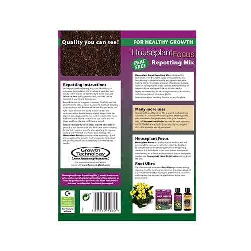 Growth Technology - Houseplant Focus Repotting Mix 2L 3L - London Grow