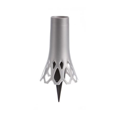 Plastia Vase Roseta 1.3L with Spike Silver - London Grow