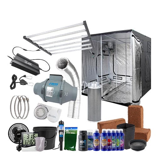 LUMii Black 720W LED Complete Grow Kit - 2.4m x 2.4m Hobby / Coco / Complete Add Ons - London Grow