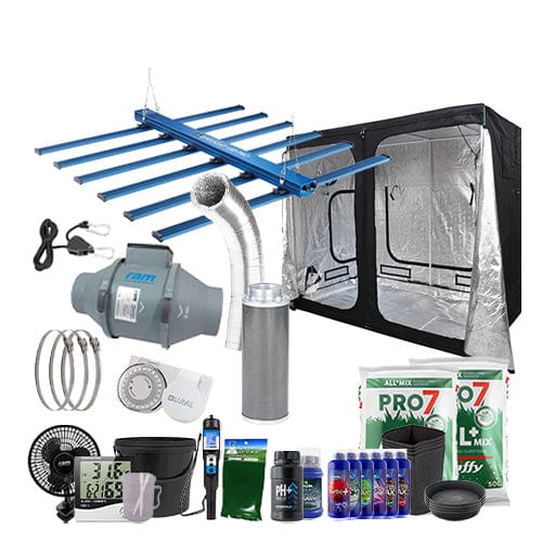 Maxibright Daylight 660W Pro LED Complete Grow Kit - 1.2m x 2.4m Hobby / Soil / Complete Add Ons - London Grow