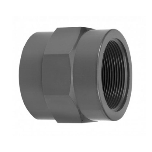 PVCu Adapter Socket Plain x Threaded Female