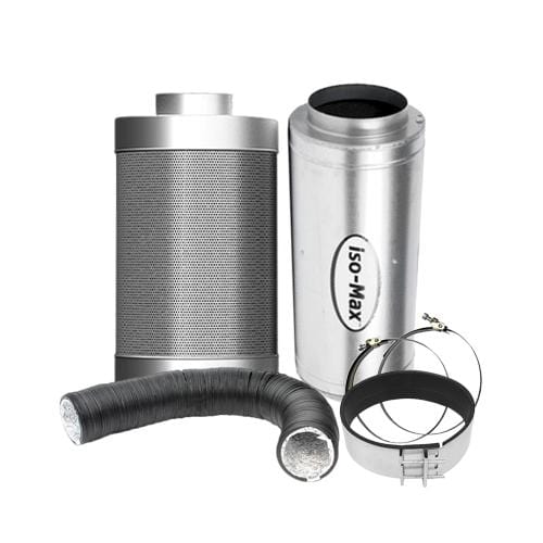 ISOMAX AC Silenced Complete Extraction Kit 150mm (410m3/hr) / Combi-Duct / 3m - London Grow