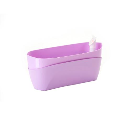 Plastia Self Watering Flower Box Doppio Purple - London Grow